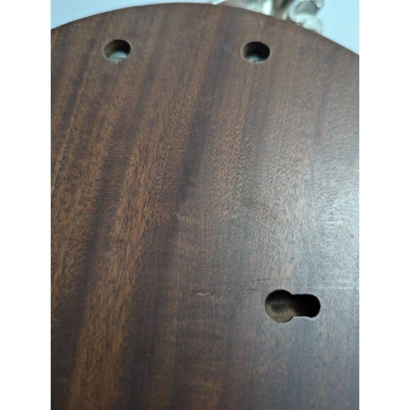 Wood Pewter Cutting baod Made in France hanging 20 x 9 textured metal 4 lbs - Picture 16 of 16